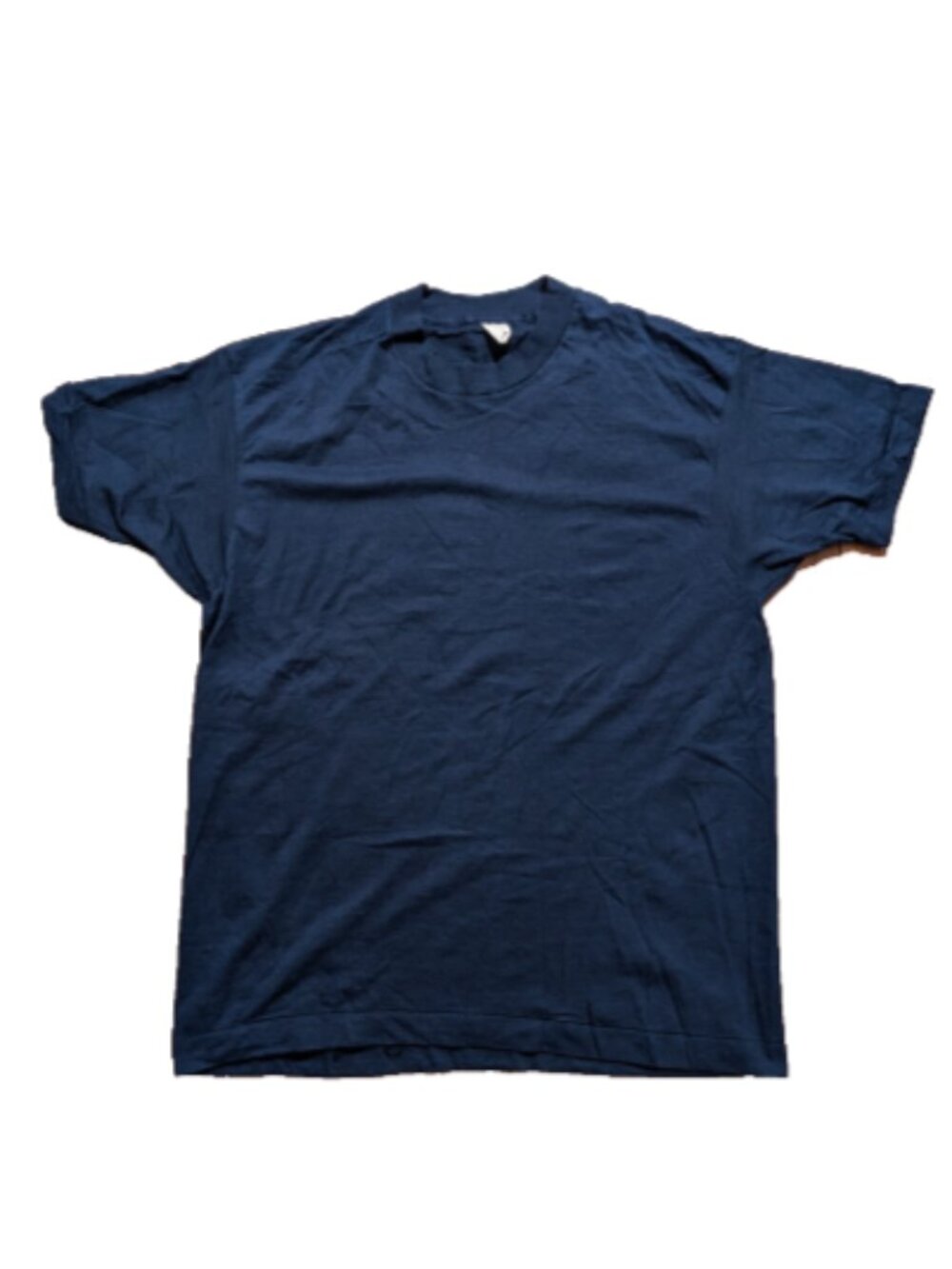 Vintage 90s Screen Stars Dark Blue 50/50 T-Shirt Blank Sz M Deadstock NWOT